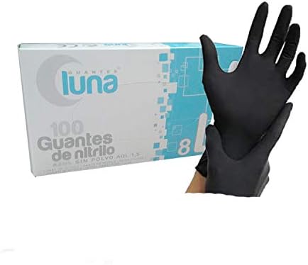 GUANTE NITRILO NEGRO 100 UNIDADES L